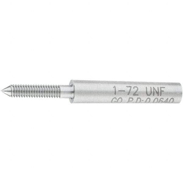 SPI - #1-72, Class 2B, 3B, Single End Plug Thread Go Gage - Steel, Size 000 Handle Not Included - Industrial Tool & Supply
