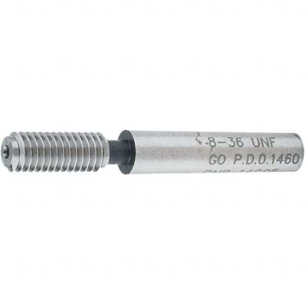 SPI - #8-36, Class 2B, 3B, Single End Plug Thread Go Gage - Steel, Size 0 Handle Not Included - Industrial Tool & Supply