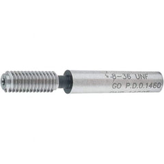 SPI - #8-36, Class 2B, 3B, Single End Plug Thread Go Gage - Steel, Size 0 Handle Not Included - Industrial Tool & Supply