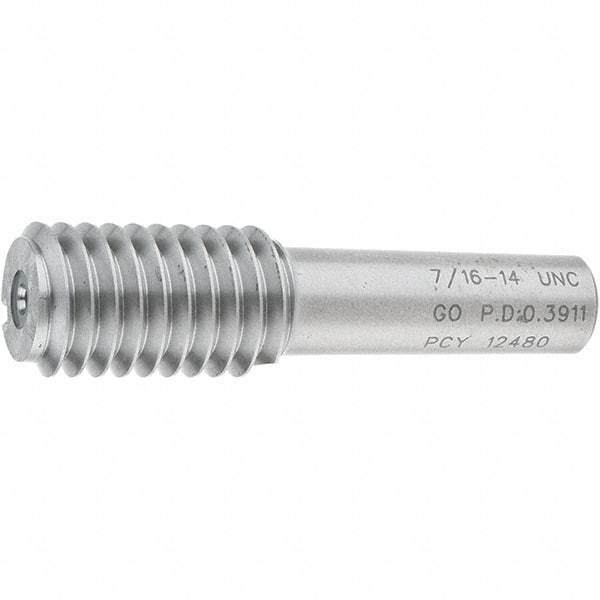 SPI - 7/16-14, Class 2B, 3B, Single End Plug Thread Go Gage - Steel, Size 2 Handle Not Included - Industrial Tool & Supply
