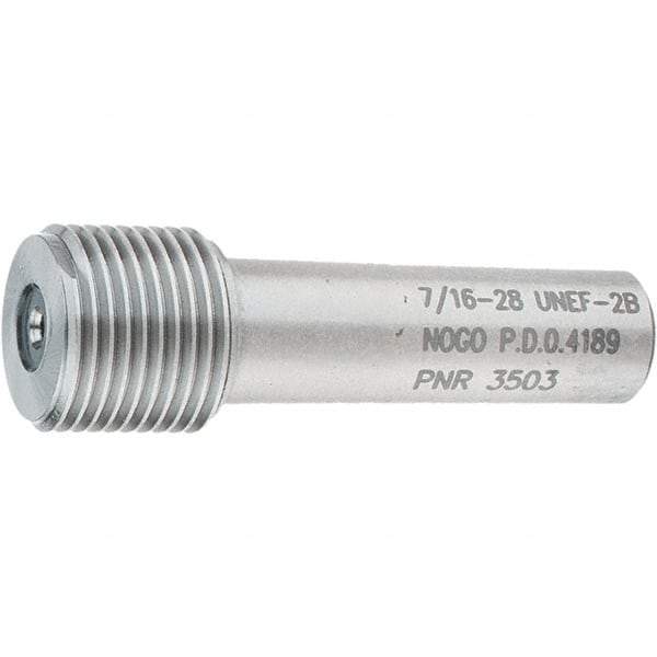 SPI - 7/16-28, Class 2B, Single End Plug Thread No Go Gage - Steel, Size 2 Handle Not Included - Industrial Tool & Supply
