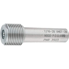 SPI - 7/16-28, Class 2B, Single End Plug Thread No Go Gage - Steel, Size 2 Handle Not Included - Industrial Tool & Supply