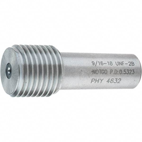 SPI - 9/16-18, Class 2B, Single End Plug Thread No Go Gage - Steel, Size 3 Handle Not Included - Industrial Tool & Supply