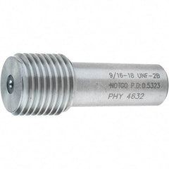SPI - 9/16-18, Class 2B, Single End Plug Thread No Go Gage - Steel, Size 3 Handle Not Included - Industrial Tool & Supply