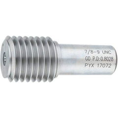 SPI - 7/8-9, Class 2B, 3B, Single End Plug Thread Go Gage - Steel, Size 4 Handle Not Included - Industrial Tool & Supply
