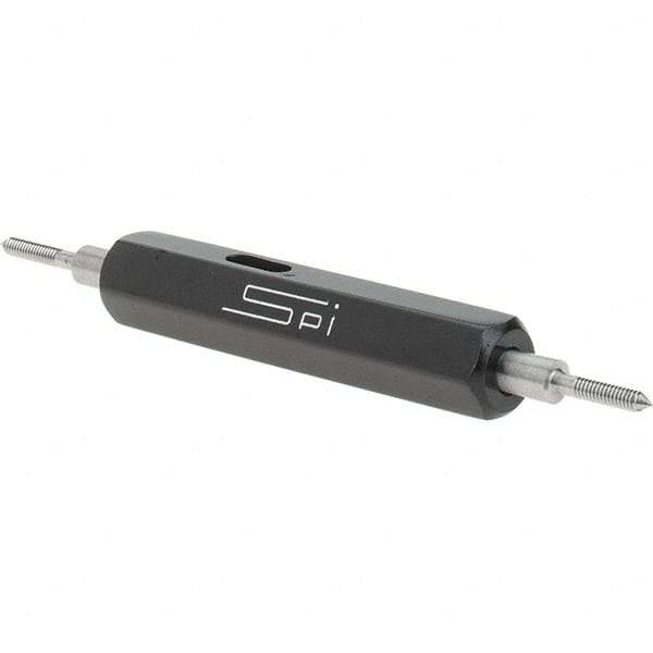 SPI - #0-80, Class 2B, Double End Plug Thread Go/No Go Gage - Steel, Size 000 Handle Included - Industrial Tool & Supply