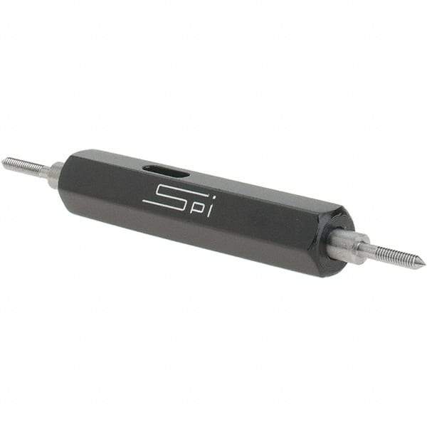 SPI - #0-80, Class 3B, Double End Plug Thread Go/No Go Gage - Steel, Size 000 Handle Included - Industrial Tool & Supply