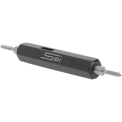 SPI - #0-80, Class 3B, Double End Plug Thread Go/No Go Gage - Steel, Size 000 Handle Included - Industrial Tool & Supply