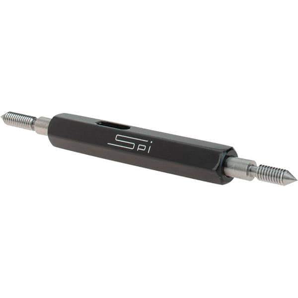 SPI - #5-44, Class 2B, Double End Plug Thread Go/No Go Gage - Steel, Size 00 Handle Included - Industrial Tool & Supply