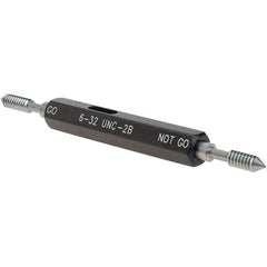 SPI - #6-32, Class 2B, Double End Plug Thread Go/No Go Gage - Steel, Size 00 Handle Included - Industrial Tool & Supply