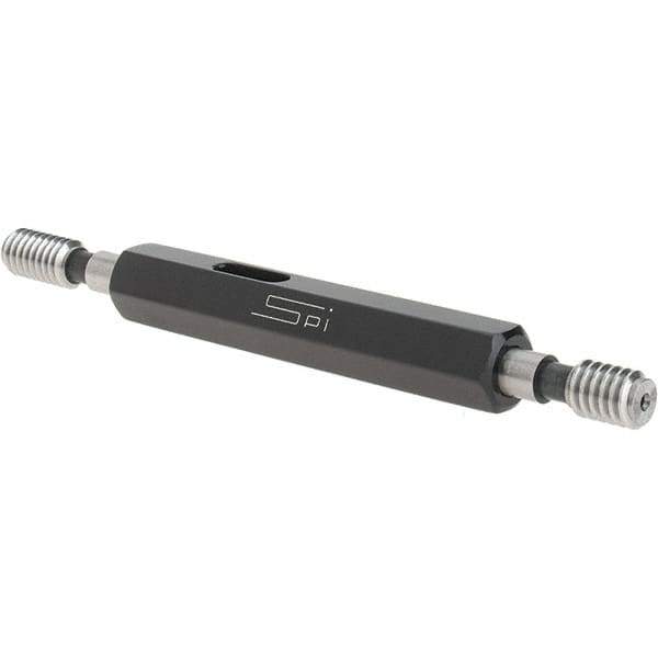 SPI - #12-24, Class 2B, Double End Plug Thread Go/No Go Gage - Steel, Size 0 Handle Included - Industrial Tool & Supply