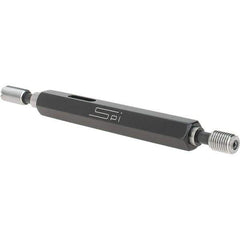 SPI - 1/4-32, Class 2B, Double End Plug Thread Go/No Go Gage - Steel, Size 1 Handle Included - Industrial Tool & Supply