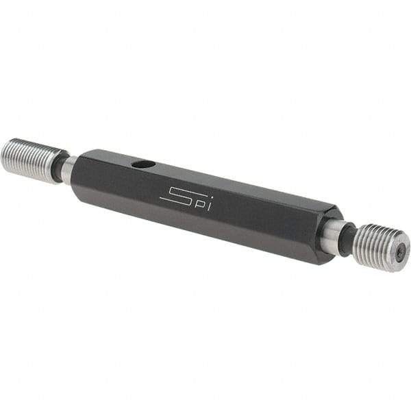 SPI - 3/8-24, Class 2B, Double End Plug Thread Go/No Go Gage - Steel, Size 2 Handle Included - Industrial Tool & Supply