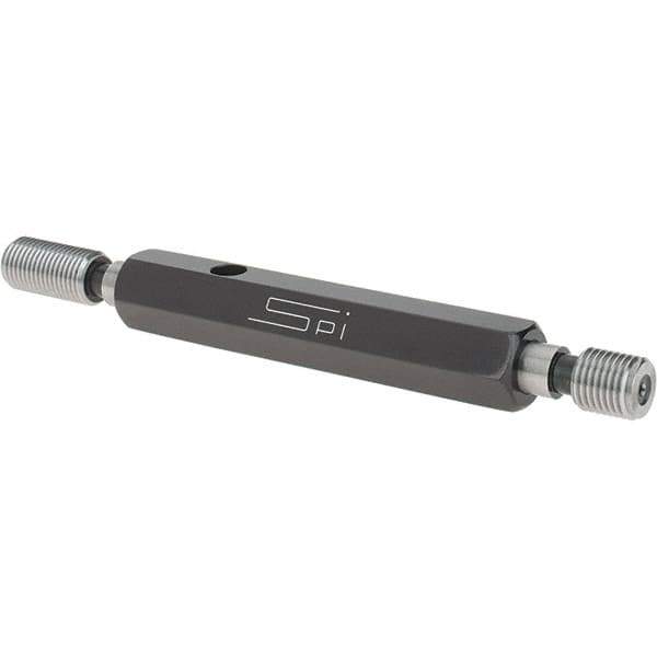 SPI - 3/8-24, Class 3B, Double End Plug Thread Go/No Go Gage - Steel, Size 2 Handle Included - Industrial Tool & Supply