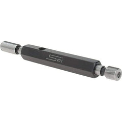 SPI - 3/8-32, Class 2B, Double End Plug Thread Go/No Go Gage - Steel, Size 2 Handle Included - Industrial Tool & Supply