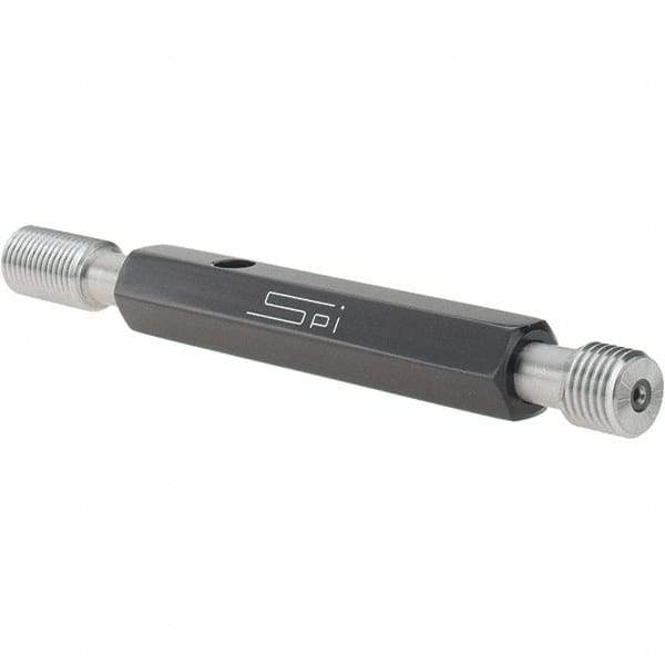 SPI - 7/16-20, Class 2B, Double End Plug Thread Go/No Go Gage - Steel, Size 2 Handle Included - Industrial Tool & Supply
