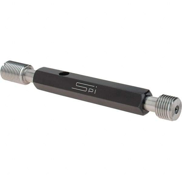 SPI - 1/2-20, Class 3B, Double End Plug Thread Go/No Go Gage - Steel, Size 2 Handle Included - Industrial Tool & Supply