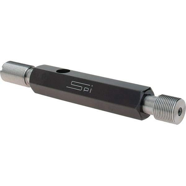 SPI - 9/16-24, Class 3B, Double End Plug Thread Go/No Go Gage - Steel, Size 3 Handle Included - Industrial Tool & Supply