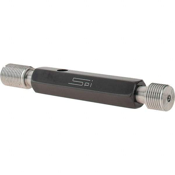 SPI - 5/8-18, Class 2B, Double End Plug Thread Go/No Go Gage - Steel, Size 3 Handle Included - Industrial Tool & Supply