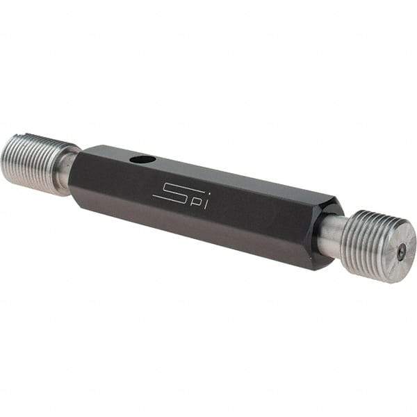 SPI - 5/8-18, Class 3B, Double End Plug Thread Go/No Go Gage - Steel, Size 3 Handle Included - Industrial Tool & Supply