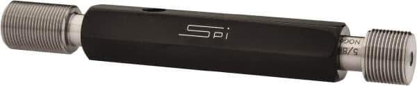 SPI - 5/8-24, Class 2B, Double End Plug Thread Go/No Go Gage - Steel, Size 3 Handle Included - Industrial Tool & Supply