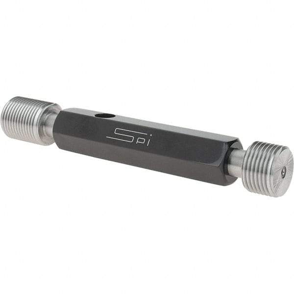 SPI - 3/4-16, Class 2B, Double End Plug Thread Go/No Go Gage - Steel, Size 3 Handle Included - Industrial Tool & Supply
