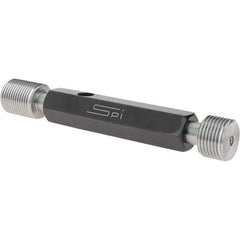SPI - 3/4-16, Class 2B, Double End Plug Thread Go/No Go Gage - Steel, Size 3 Handle Included - Industrial Tool & Supply