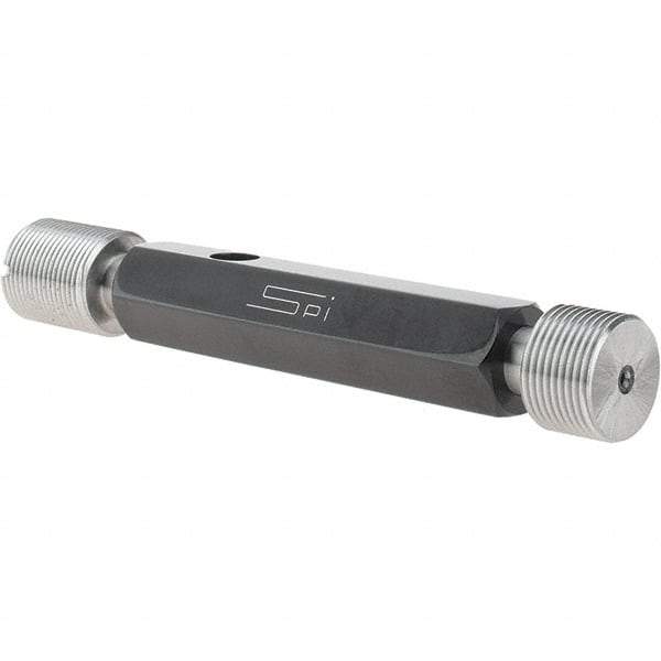 SPI - 3/4-20, Class 3B, Double End Plug Thread Go/No Go Gage - Steel, Size 3 Handle Included - Industrial Tool & Supply