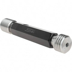 SPI - 1-8, Class 3B, Double End Plug Thread Go/No Go Gage - Steel, Size 4 Handle Included - Industrial Tool & Supply
