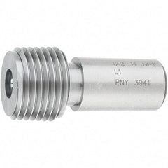 SPI - 1/2-14 Single End Tapered Plug Pipe Thread Gage - Handle Size 4, Handle Not Included, NPT-L1 Tolerance, NIST Traceability Certification Included - Industrial Tool & Supply