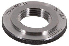 SPI - 1/16-27 Thread, Oil Hardened Non-Shrinking Steel (OHNS), Class L1, Ring Pipe Thread Gage - NPT Thread - Industrial Tool & Supply