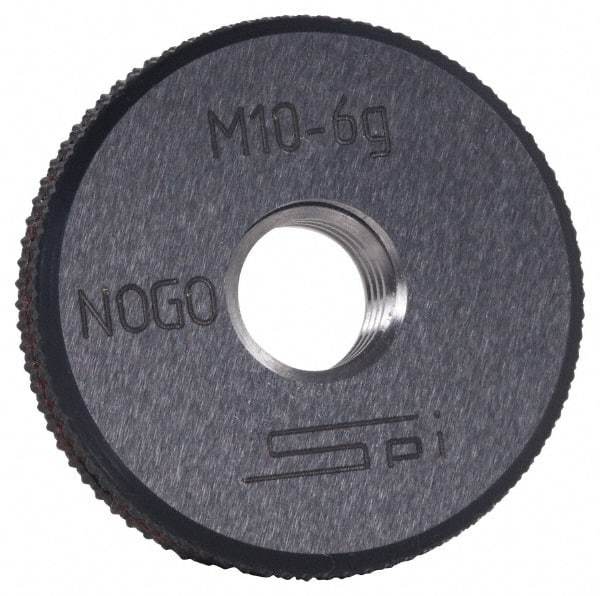 SPI - M2.2x0.45 No Go Single Ring Thread Gage - Class 6G, Oil Hardened Nonshrinking Steel (OHNS), NPL Traceability Certification Included - Industrial Tool & Supply