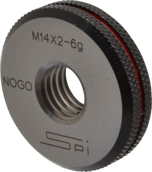 SPI - M14x2 No Go Single Ring Thread Gage - Class 6G, Oil Hardened Nonshrinking Steel (OHNS), NPL Traceability Certification Included - Industrial Tool & Supply