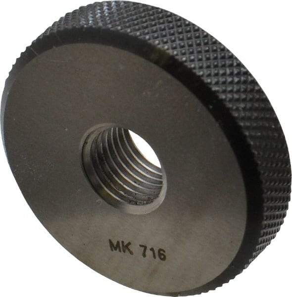 SPI - M12x1.25 Go Single Ring Thread Gage - Class 6G, Oil Hardened Nonshrinking Steel (OHNS), NPL Traceability Certification Included - Industrial Tool & Supply