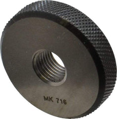 SPI - M12x1.25 Go Single Ring Thread Gage - Class 6G, Oil Hardened Nonshrinking Steel (OHNS), NPL Traceability Certification Included - Industrial Tool & Supply