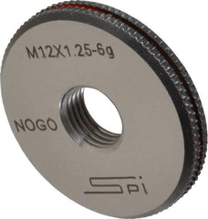 SPI - M12x1.25 No Go Single Ring Thread Gage - Class 6G, Oil Hardened Nonshrinking Steel (OHNS), NPL Traceability Certification Included - Industrial Tool & Supply