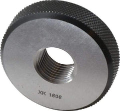 SPI - M16x1.5 Go Single Ring Thread Gage - Class 6G, Oil Hardened Nonshrinking Steel (OHNS), NPL Traceability Certification Included - Industrial Tool & Supply