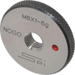 SPI - M8x1 No Go Single Ring Thread Gage - Class 6G, Oil Hardened Nonshrinking Steel (OHNS), NPL Traceability Certification Included - Industrial Tool & Supply