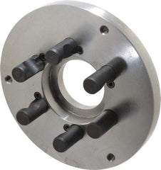 Buck Chuck Company - Adapter Back Plate for 8" Diam Self Centering Lathe Chucks - D1-5 Mount, 2.39" Through Hole Diam, 6.283mm ID, 7.87" OD, 0.794" Flange Height, Steel - Industrial Tool & Supply