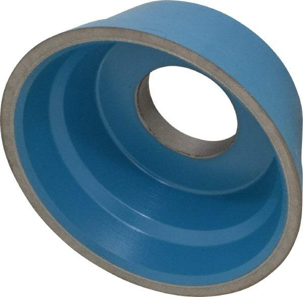 Norton - 3-3/4" Diam, 1-1/4" Hole Size, 1-1/2" Overall Thickness, 150 Grit, Type 11 Tool & Cutter Grinding Wheel - Very Fine Grade, Diamond, R Hardness, Resinoid Bond - Industrial Tool & Supply