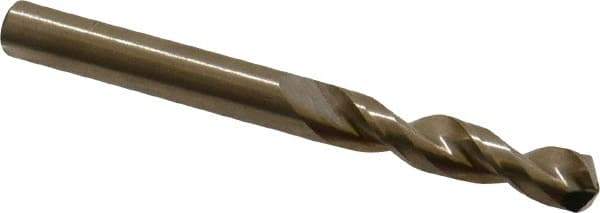 Cleveland - 0.257" 135° Parabolic Flute Cobalt Screw Machine Drill Bit - Oxide/Gold Finish, Right Hand Cut, 1-7/16" Flute Length, 2-5/8" OAL, Split Point, Straight Shank - Industrial Tool & Supply