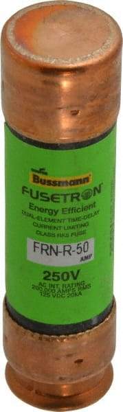 Cooper Bussmann - 125 VDC, 250 VAC, 50 Amp, Time Delay General Purpose Fuse - Fuse Holder Mount, 76.2mm OAL, 20 at DC, 200 (RMS) kA Rating, 13/16" Diam - Industrial Tool & Supply