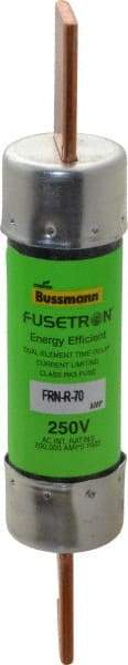 Cooper Bussmann - 250 VAC, 70 Amp, Time Delay General Purpose Fuse - Bolt-on Mount, 5-7/8" OAL, 20 at DC, 200 (RMS) kA Rating, 1-1/16" Diam - Industrial Tool & Supply
