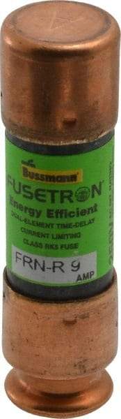 Cooper Bussmann - 125 VDC, 250 VAC, 9 Amp, Time Delay General Purpose Fuse - Fuse Holder Mount, 50.8mm OAL, 20 at DC, 200 (RMS) kA Rating, 9/16" Diam - Industrial Tool & Supply
