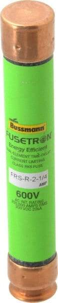 Cooper Bussmann - 300 VDC, 600 VAC, 2.25 Amp, Time Delay General Purpose Fuse - Fuse Holder Mount, 127mm OAL, 20 at DC, 200 (RMS) kA Rating, 13/16" Diam - Industrial Tool & Supply