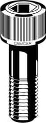 Camcar - 1/4-20 UNC Hex Socket Cap Screw - Industrial Tool & Supply