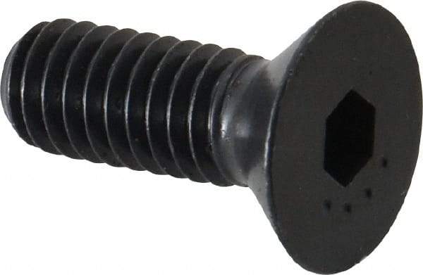 Camcar - 5/16-18 UNC Hex Socket Drive, 82° Flat Screw - Alloy Steel, Black Oxide Finish, Fully Threaded, 7/8" OAL - Industrial Tool & Supply