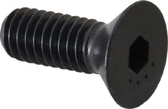 Camcar - 5/16-18 UNC Hex Socket Drive, 82° Flat Screw - Alloy Steel, Black Oxide Finish, Fully Threaded, 7/8" OAL - Industrial Tool & Supply