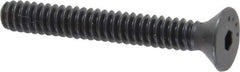 Camcar - #6-32 UNC Hex Socket Drive, 82° Flat Screw - Alloy Steel, Black Oxide Finish, Fully Threaded, 1" OAL - Industrial Tool & Supply