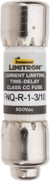 Cooper Bussmann - 300 VDC, 600 VAC, 1.3 Amp, Time Delay General Purpose Fuse - Fuse Holder Mount, 1-1/2" OAL, 200 at AC (RMS) kA Rating, 13/32" Diam - Industrial Tool & Supply